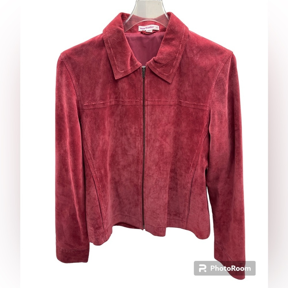 New Frontier Red Suede Leather Jacket